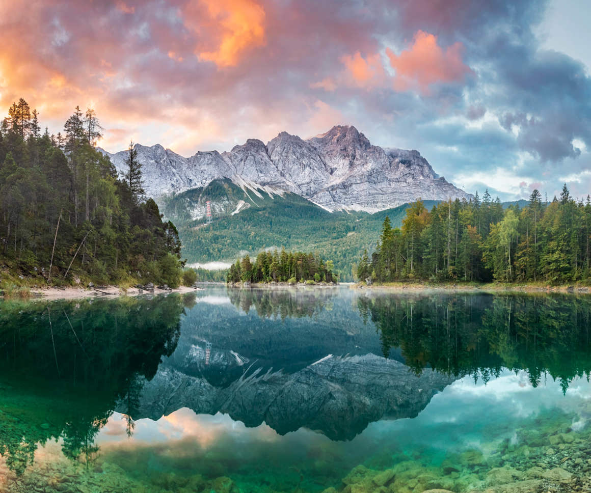 Mountain and lake