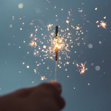 Lit sparkler