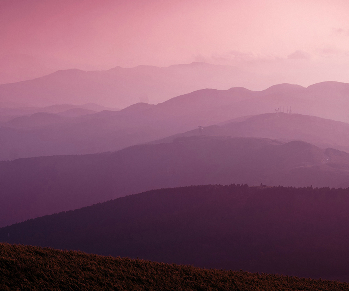 Misty hill scape