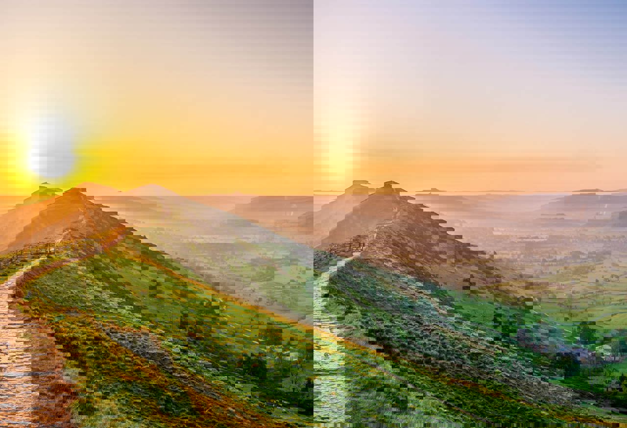 Sunset Over The Mountains 