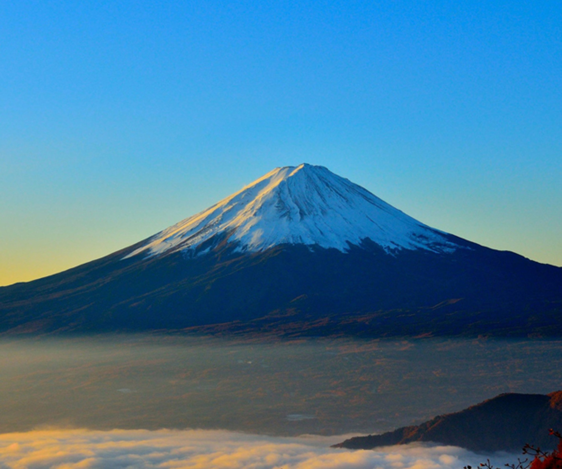 Mountain with snow cap