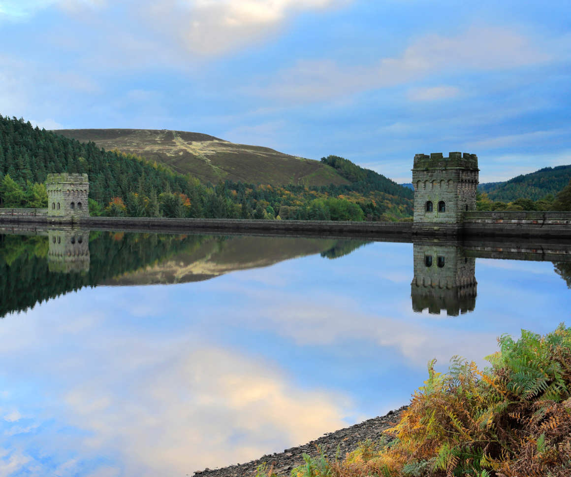 Autumn; Derwent reservoir; Derbyshire; Peak District National Park; England; UK
