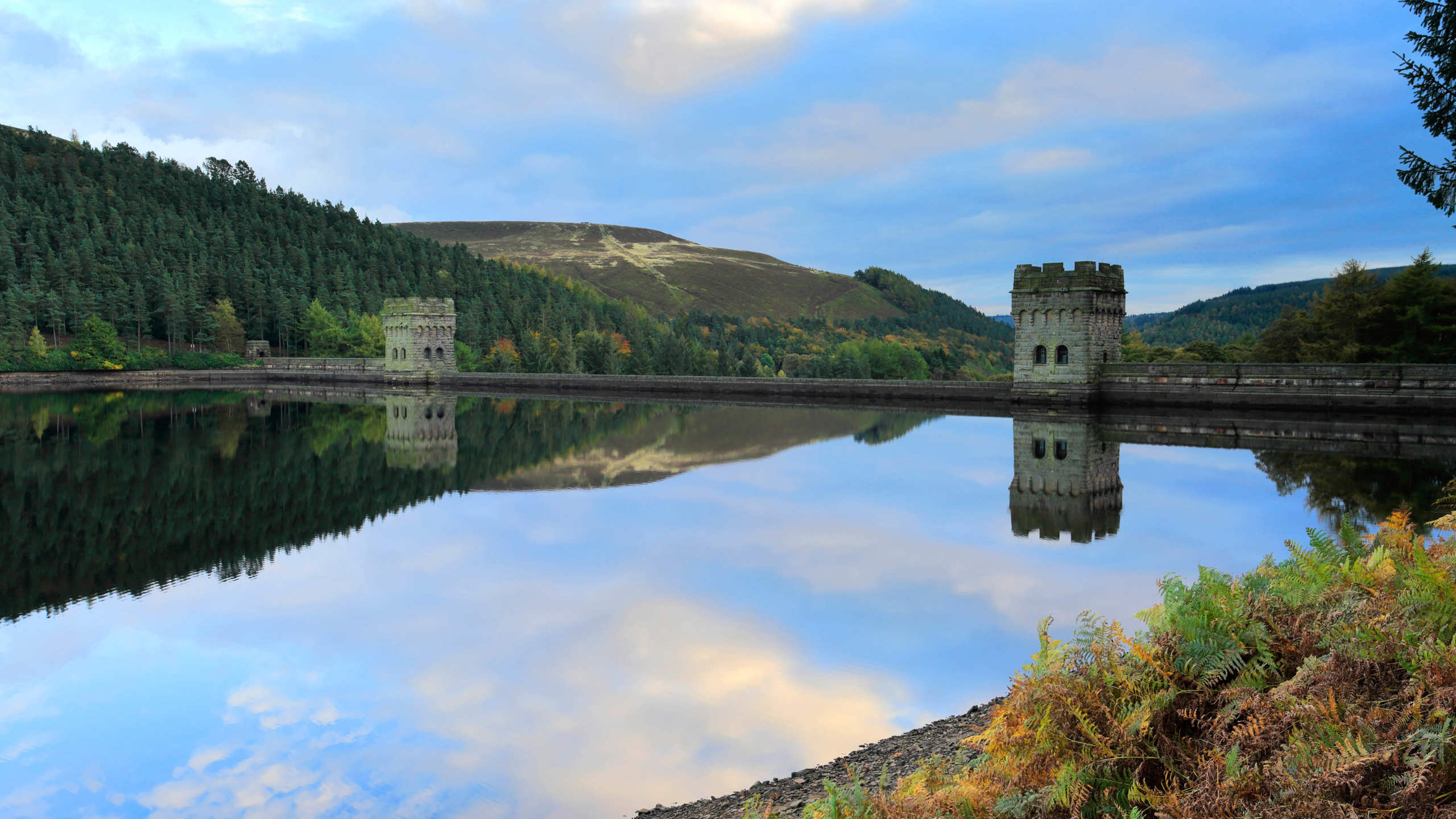 Autumn; Derwent reservoir; Derbyshire; Peak District National Park; England; UK