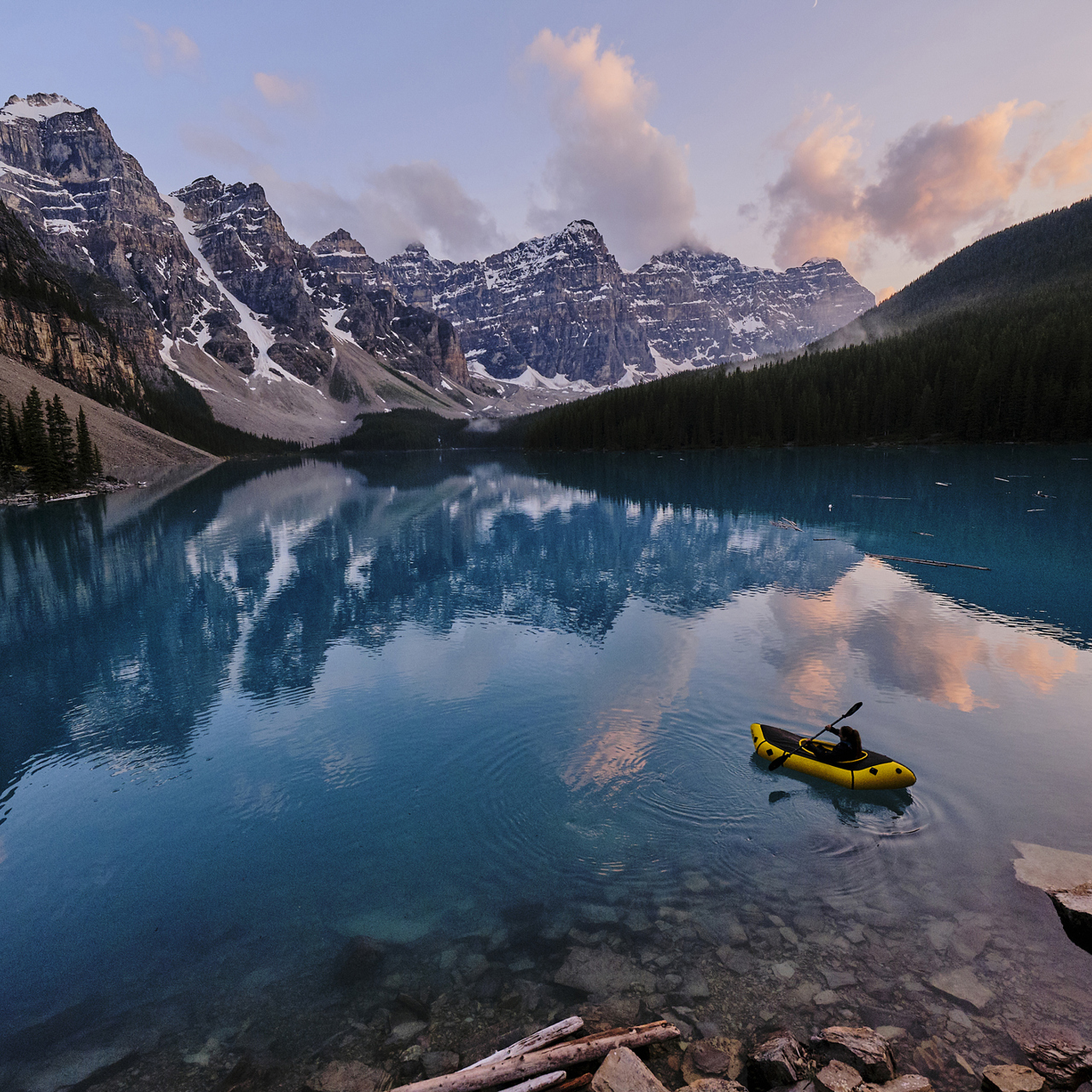Boat On A Mountain Lake