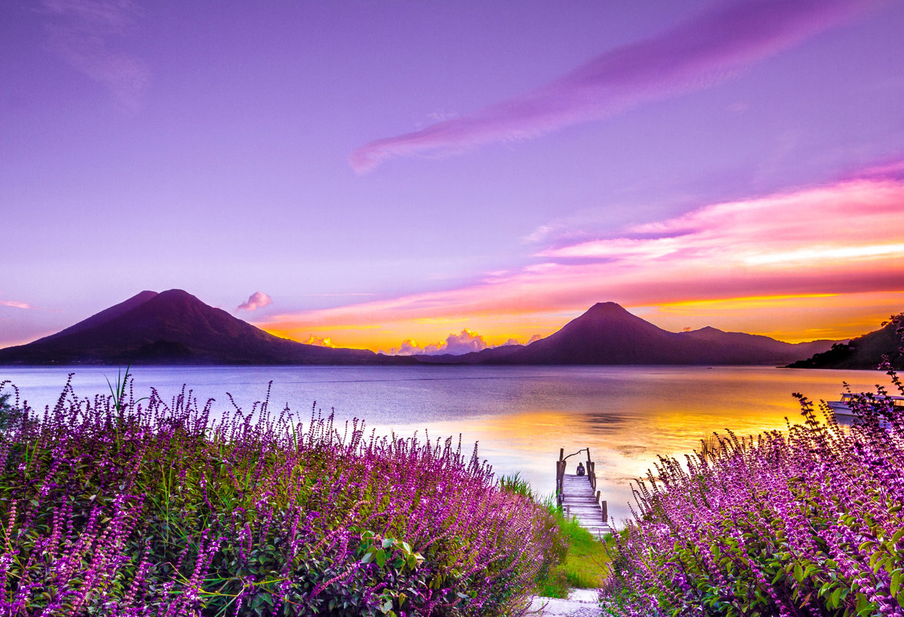 Mountains looking over lake
