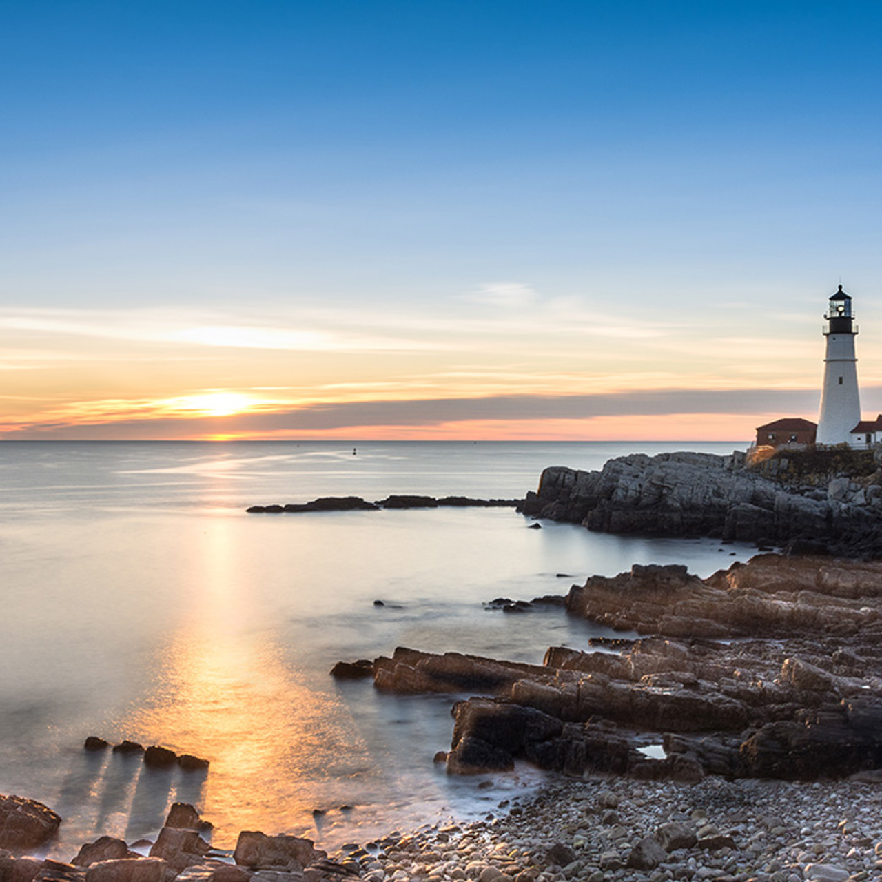 Lighthouse On Coast Line