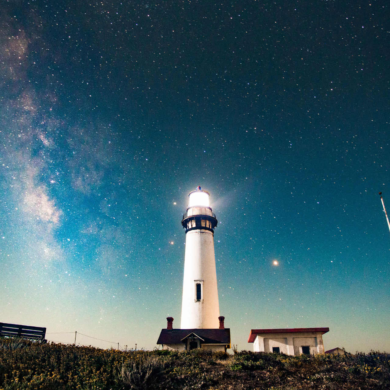 Lighthouse at night