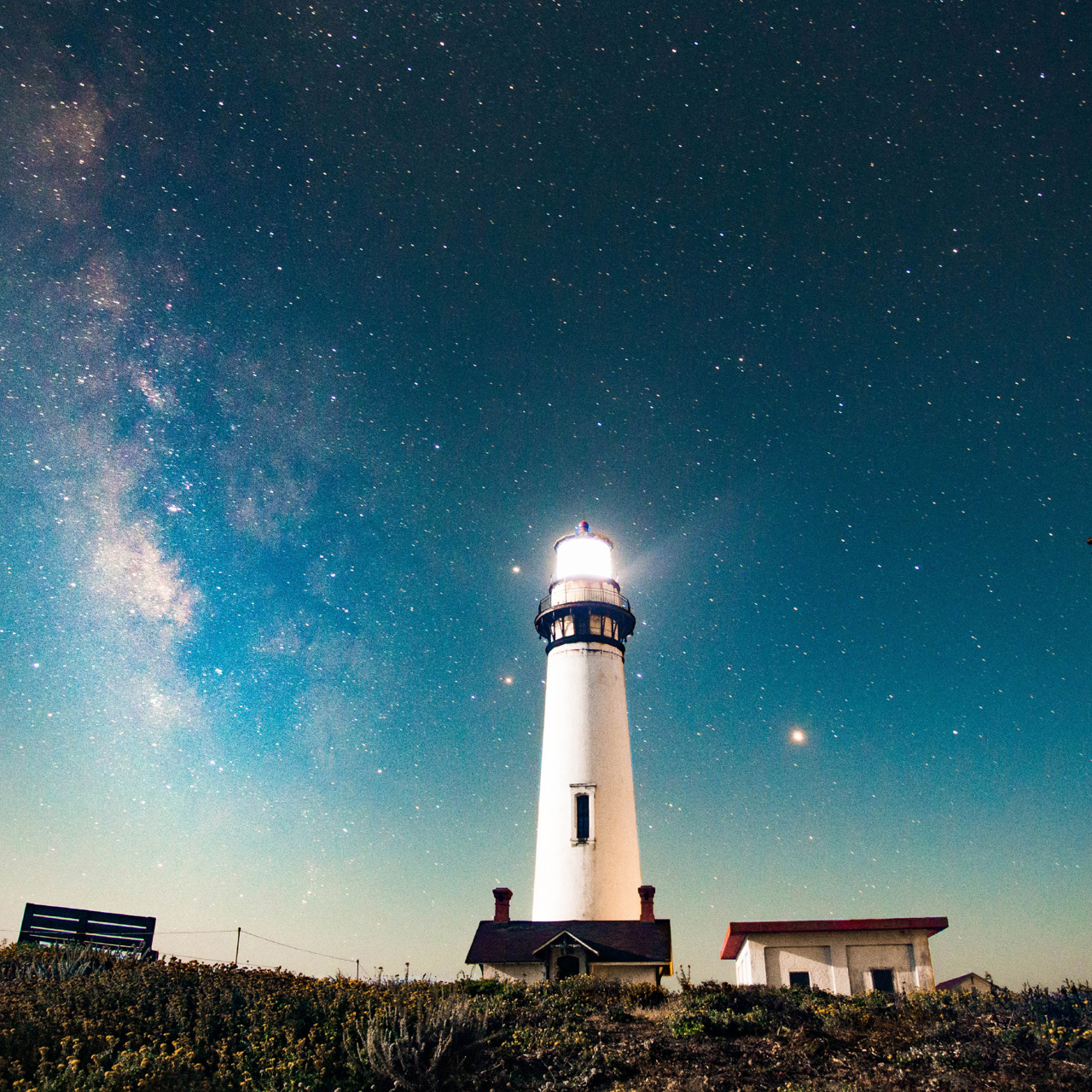 Lighthouse at night