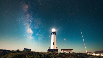 Lighthouse at night