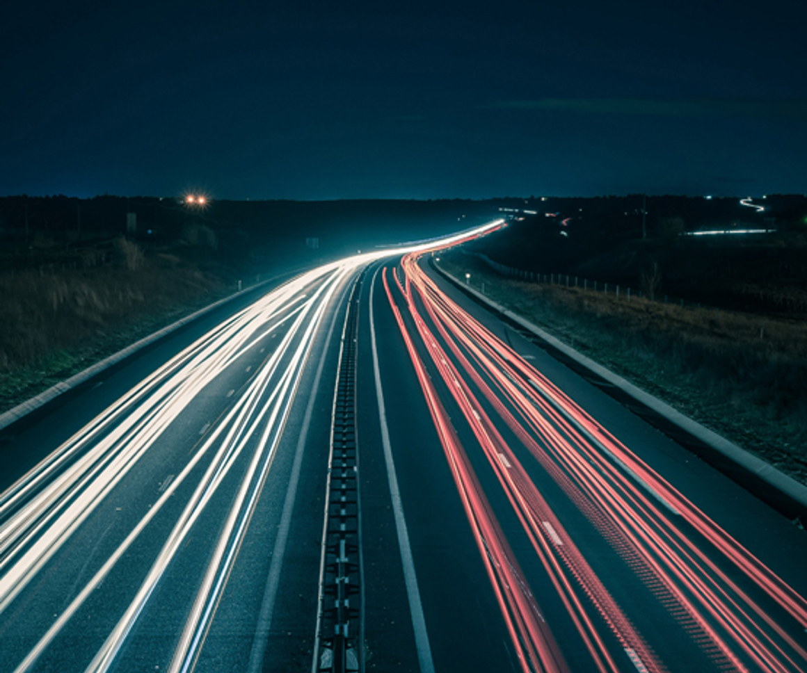 Road at night