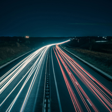 Road at night