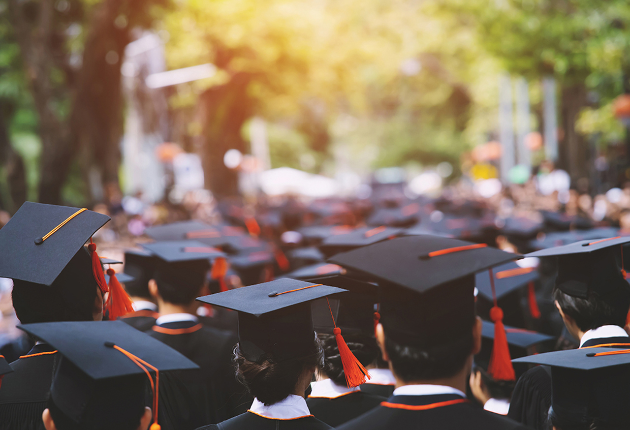 Graduation day at a UK university