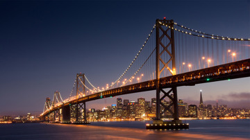 Golden Gate Bridge At Night