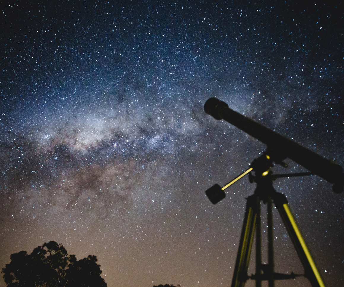 Telescope and night sky