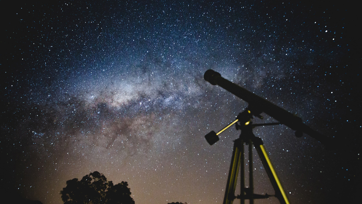 Telescope and night sky