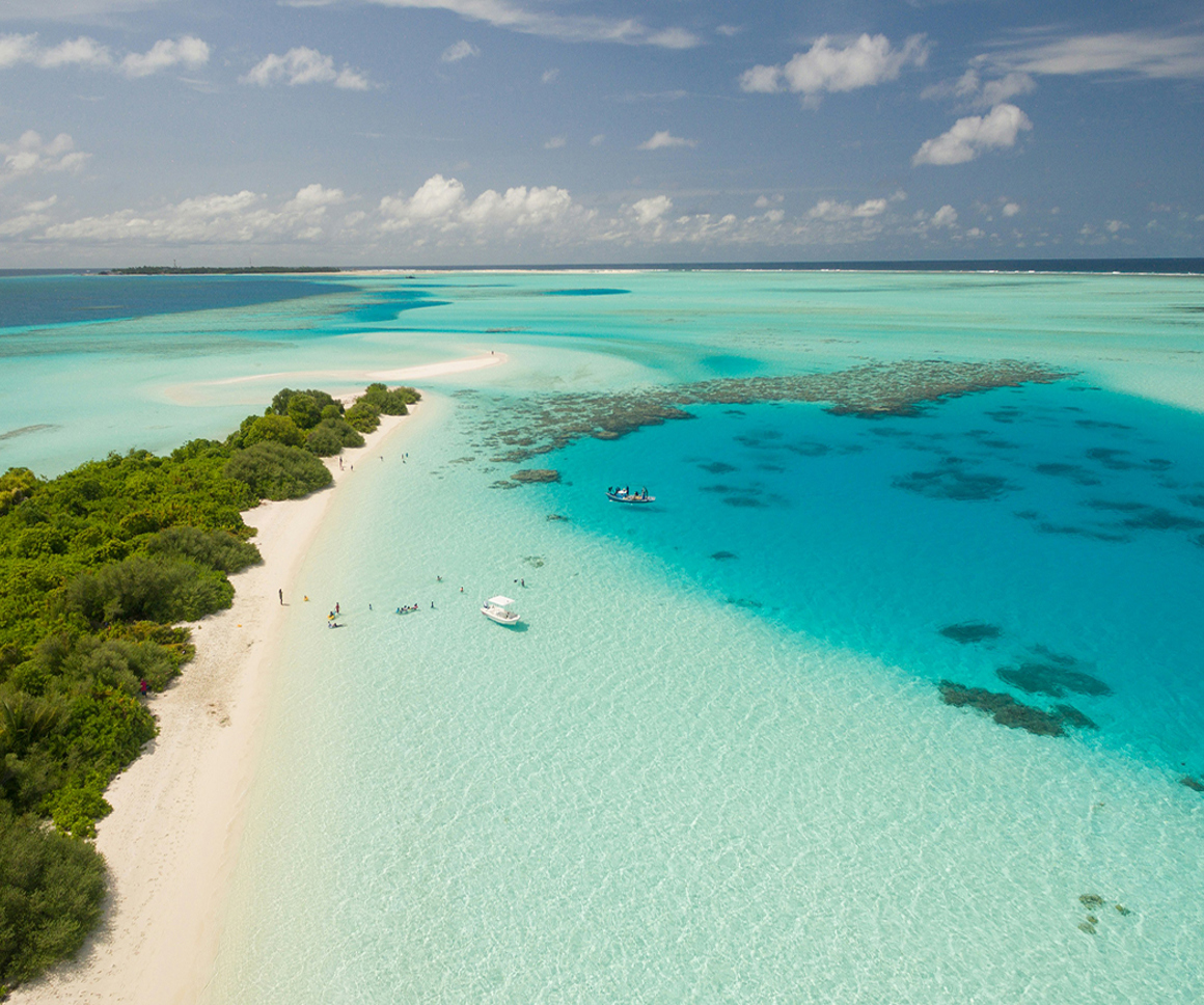 Beach on a sunny island