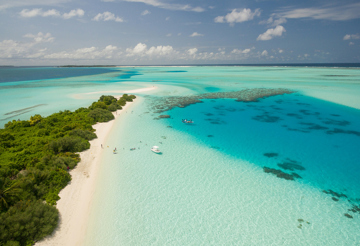 Beach on a sunny island