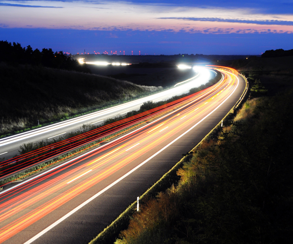 Road at night