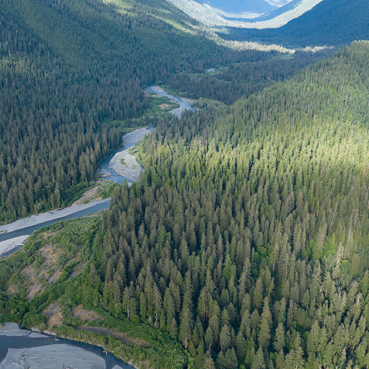 River Cutting Through Valley