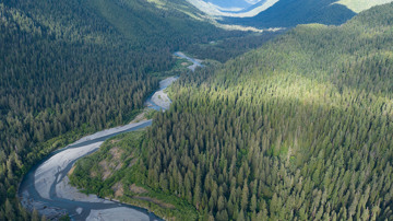 River Cutting Through Valley