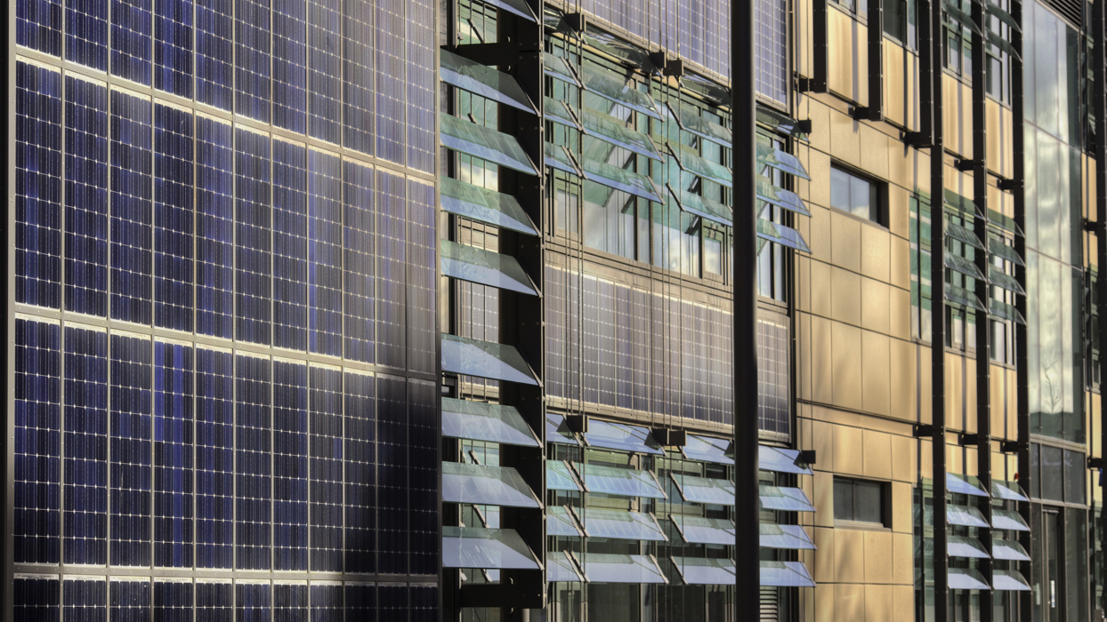 Commercial Building With Solar Panels