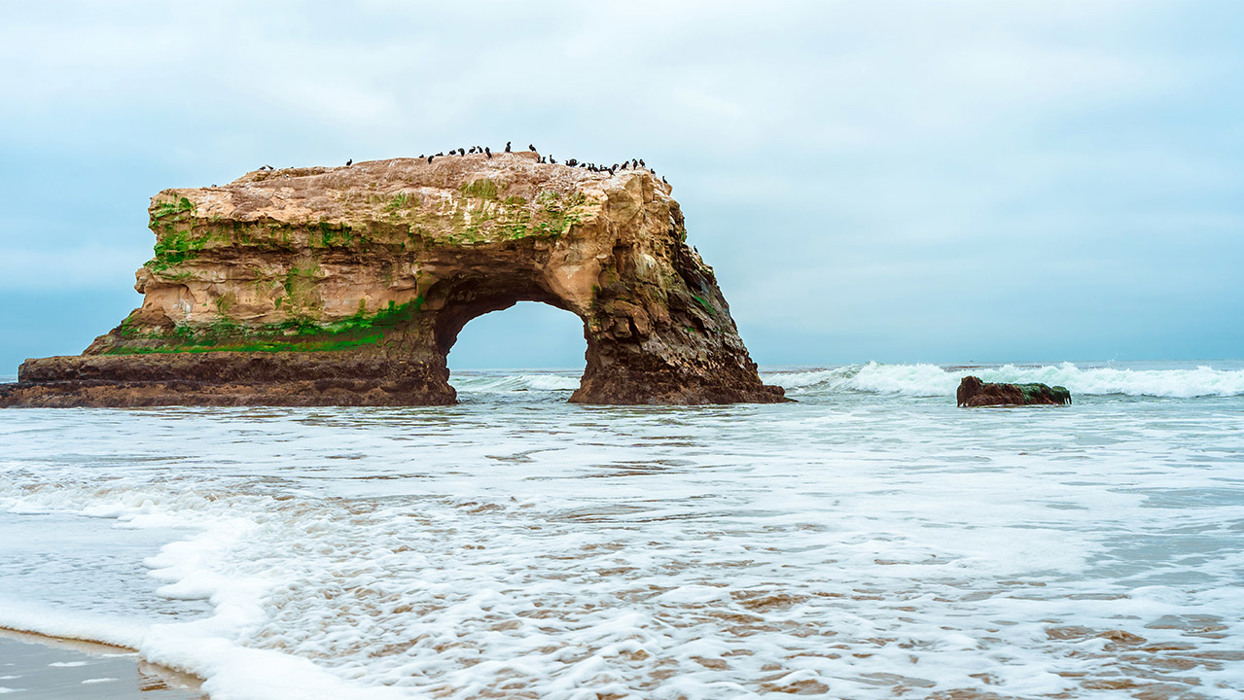 Rock Arch On San Diego Coast