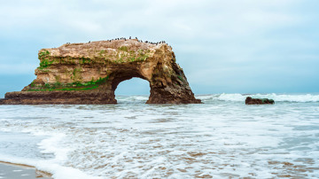 Rock Arch On San Diego Coast
