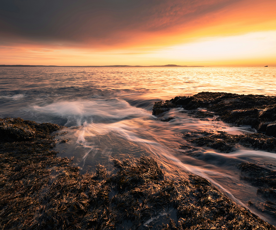 Sunset over water
