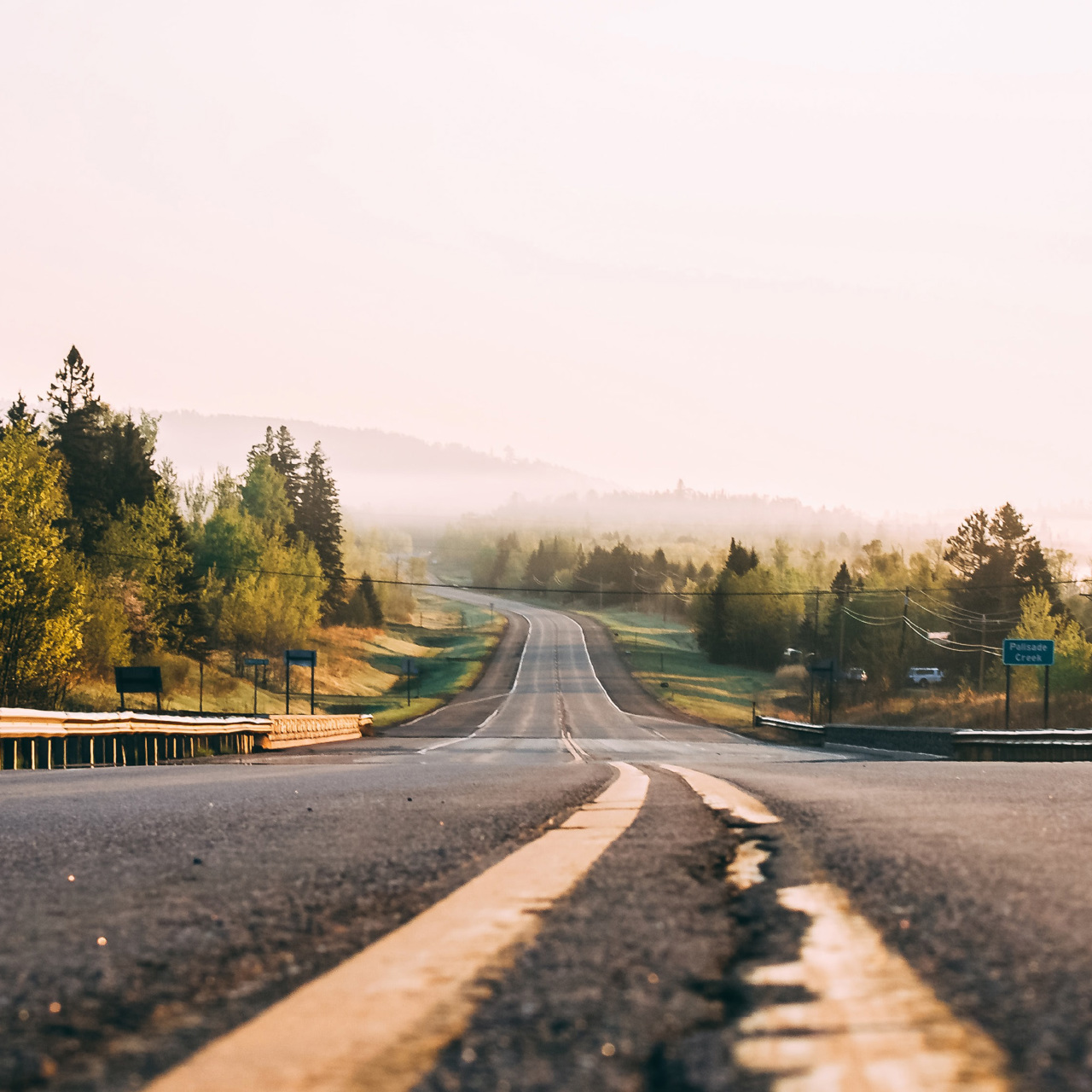 Road going through country