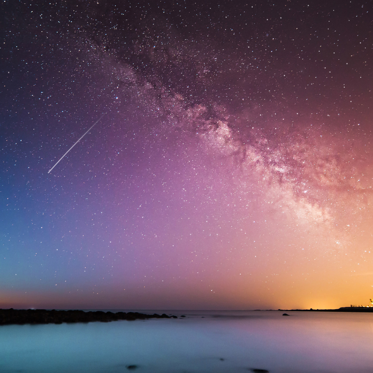 Galaxy in night sky