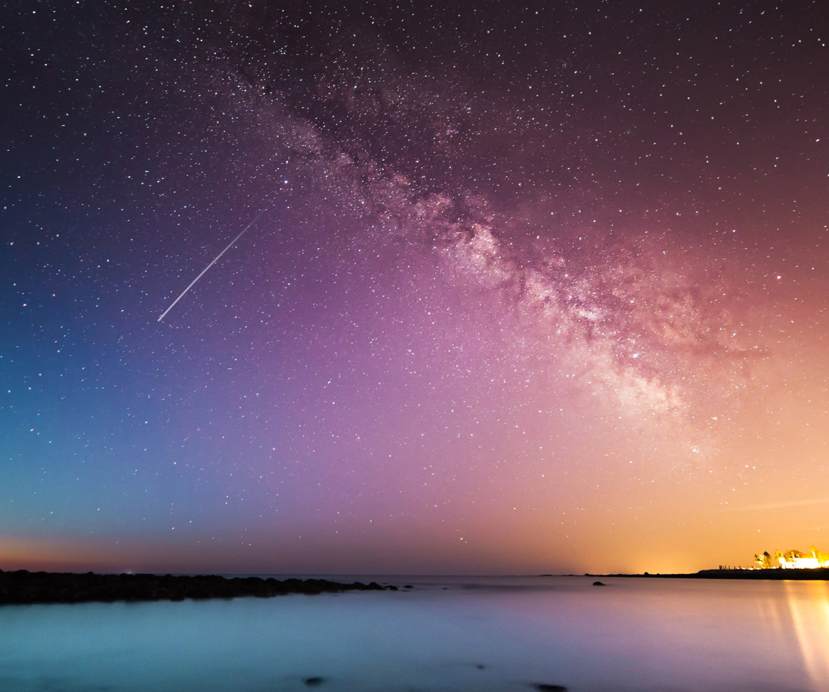 Galaxy in night sky