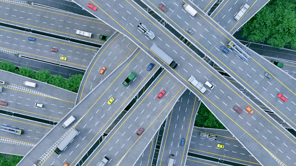 Cars On A Motorway