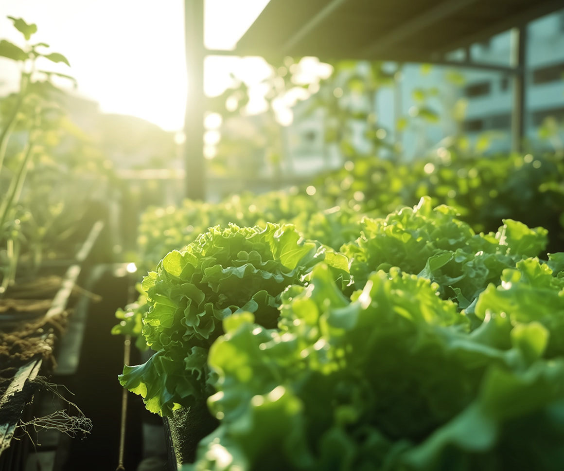 Lettuce growing